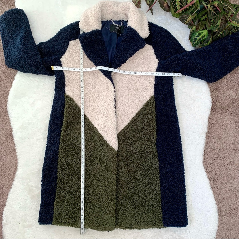 J.Crew Teddy Sherpa Topcoat in Colorblock - Picture 10 of 14